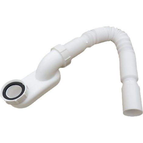Tuyau d'évacuation de baignoire, accessoires d'évacuation pour baignoire en bois de salle de douche, tuyau de relocalisation, tuyau d'évacuation télescopique en plastique pour lavabo et bac à serpilli (1/5)