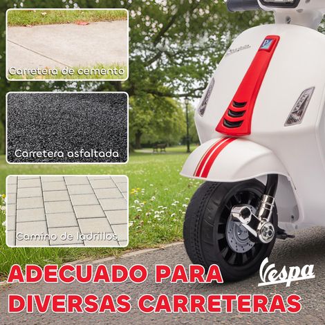 Moto électrique adaptée aux enfants de 2 à 4 ans, équipée d'une batterie 6V, d'un phare, d'un klaxon et de petites roues, blanche. (1/5)