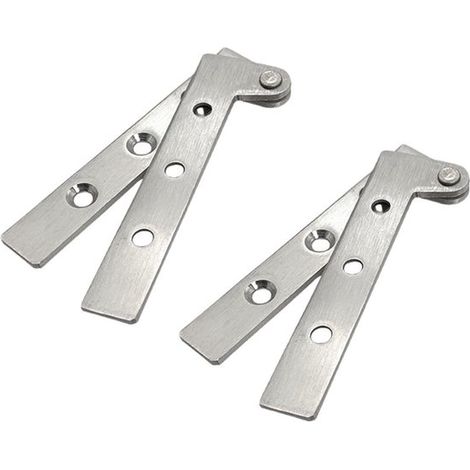 Zweistufiges Drehgelenk – einfache Montage/korrosionsbeständig – Tür-/Fensterbeschläge aus Edelstahl – 180° – für Schranktüren – 3,2 x 10 cm (1/5)