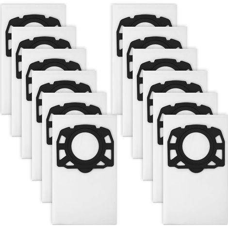 12 Pièces Sacs AspirateurPour Kärcher WD4 WD5 WD6 WD5 P WD6 P MV4 MV5 MV6, sacs filtrants en non-tissé 487,sacs filtrants pour aspirateur humide et sec,Pour Kärcher 2.863-006.0 (1/5)