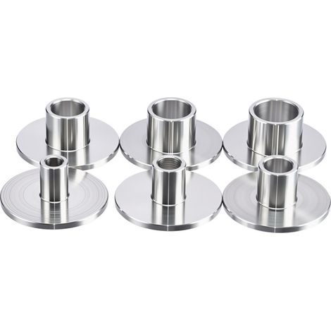 Jeu de 6 bagues de guidage pour défonceuse en acier inoxydable, pour le travail du bois, disponibles en diamètres 10 mm, 12 mm, 14 mm, 16 mm, 18 mm et 20 mm. (1/5)