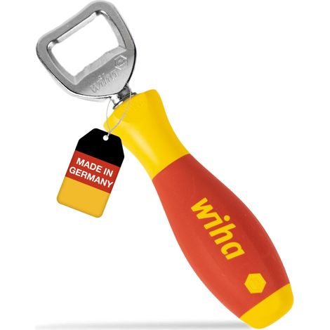 Wiha Flaschenöffner SoftFinish® Werkzeuggriff, Geschenk für Männer, Bieröffner, Kapselheber, Kneipe und Küche, Männergeschenk für Vatertag (04703) (1/5)