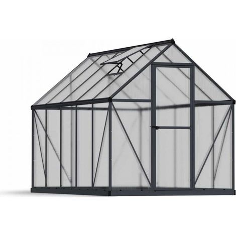 Greenhouse Mythos 6 x 10 - Polycarbonate - L306 x W185 x H208 cm - Grey