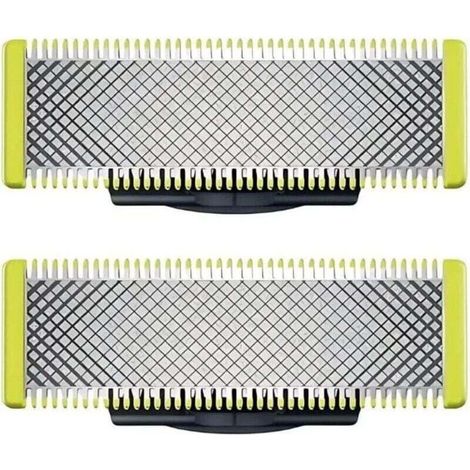 Pack de 2 lames de Rechange Compatibles avec tous les Rasoirs électriques type One-Blade Accessoires embout Tondeuses rasage précis - lot de 2 (1/4)