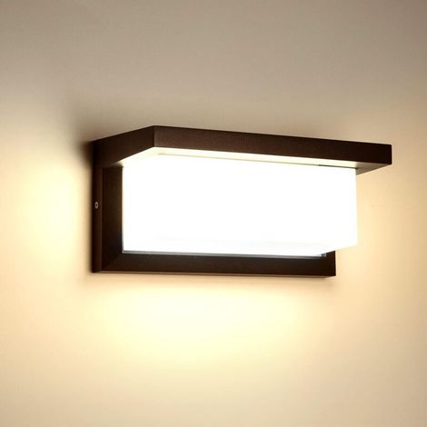 Applique murale LED moderne pour intérieur et extérieur, 3 000 K, étanche IP65, luminaire d'extérieur, montage mural, pour jardin, salle de bain, porche, garage (1/4)