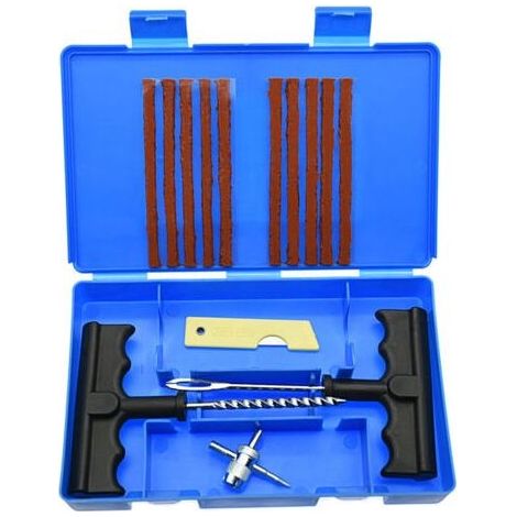 15pcs Kit Anti Crevaison Voiture, Kit Reparation Pneu Voiture, Meche Pneu Crevaison, Kit Réparation Pneu Voiture Pour Voiture, Moto, Camionnette, Tondeuse (1/5)