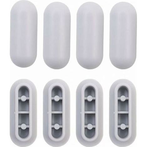 8-teiliges universelles WC-Sitzpuffer-Set, WC-Sitzpuffer-Ersatz aus Kunststoff (1/5)