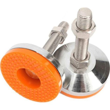Pieds De Nivellement Réglables - Acier Inoxydable 304 Et Acier 45 - Diamètre 60 Mm - Filetage M10 - Hauteur Réglable 36 À 60 Mm - Pour Meubles Et Équipements Industriels - Lot De 2 (1/4)