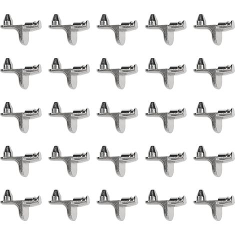 25 Stück Regalbodenträger L Form, Einlegeboden Halter mit Aufbewahrungsbox, Bodenträger 5 mm, für Küchenschrank, Bücherregal, Schrank