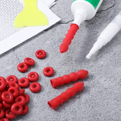 Caulk Cap - Latex Tube Cap for Sealing Caulking Tubes - Compatible with Sealant Glue Adhesive Bottles - 50 Pieces (1/5)