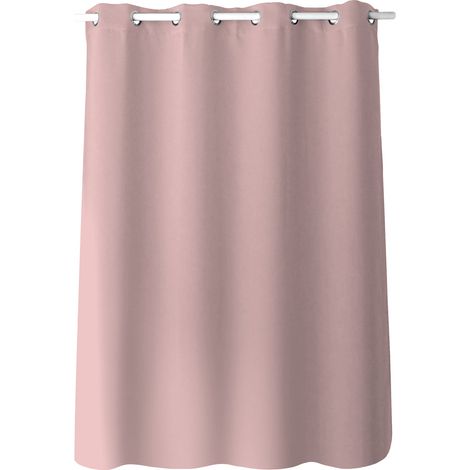 Homemaison – Rideau occultant 140 x 180 cm – 100% polyester 210 g/m² – 8 oeillets métal chromé – Coloris vieux rose