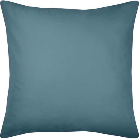 Une Taie d'oreiller Couleur Bleu en coton Bio (1/3)