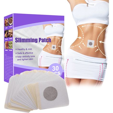30 Patchs Amincissants Ventre Plat, Brûleur de Graisse Abdominal pour Hommes et Femmes, Stickers Minceur Ventre et Hanches