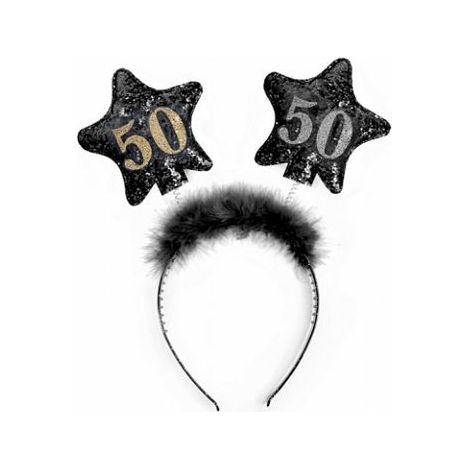 Diadema negra para 50 cumpleaños, 1 unidad. (1/2)