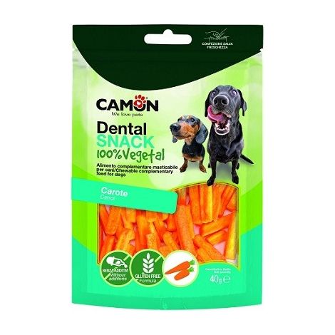Camon Dog Bauveg Snack con Carote Crispy - Confezione 40 Gr - Snack