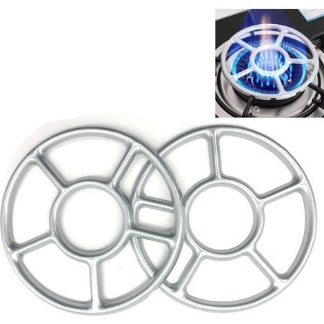 2PCS Réducteurs à gaz en pour plaque Réducteurs de Gaz Support Wok Cuisinière à Gaz de Support de Wok Anneau à Gaz Cuisinière Gaz Support à gaz de cuisine pour pot de café chaud Moka (6.1in/15.5cm) (1/5)