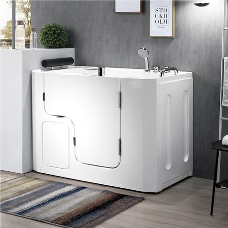 Vasca da bagno per anziani 130x90 sportello con apertura esterna a destra (1/5)