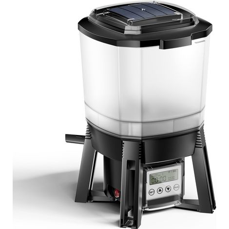 CFF-206 alimentador automático para peces de estanque, batería solar, programable, 1-6 tomas/día