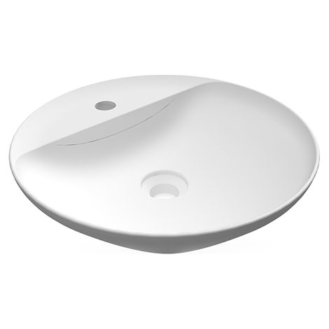 Lavabo appoggio tondo foro rubinetto Rak Ceramics Bianco (1/5)