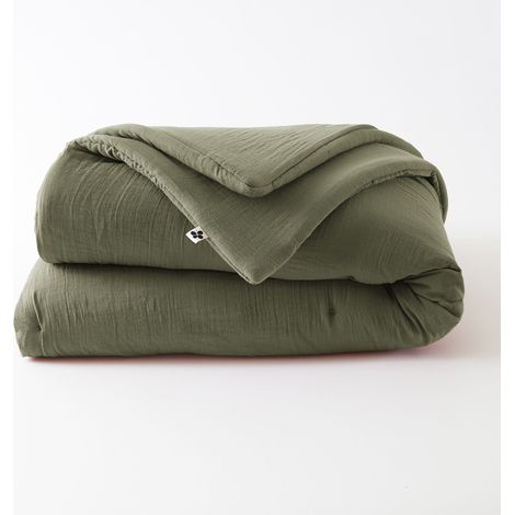 Édredon 180 x 240 cm - Double Gaze de Coton 125 gr/m² - Uni Gaïa Romarin