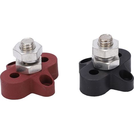 2pcs Blocs de Jonction Batterie M10 Isolés, Bornes Métalliques DC48V Max pour Voitures Camping-cars Quads (1/5)