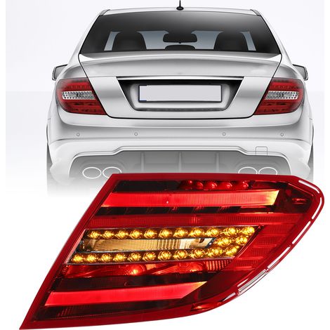 Linke Rückleuchte: Kompatibel mit der Mercedes-Benz C-Klasse W204 Facelift (2011–2015), Modell mit Übergröße und hohem Gewicht. Rechte Seite: A2049060703 (1/5)