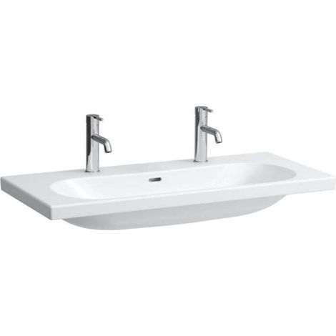 LAUFEN LUA lavabo, 2 agujeros para grifo, con rebosadero, (1/3)