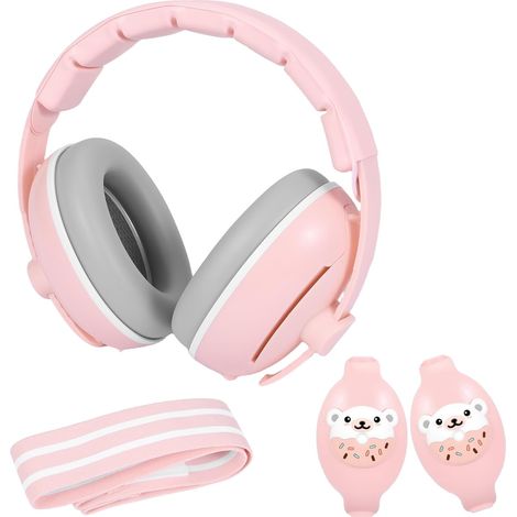 2 en 1 Casque Anti Bruit Bébé, Amélioration du Sommeil, Voyages et Fêtes, Réglable, Protection Auditive Confortable Pour Bébés et Tout-Petits Jusqu'à 48 Mois (1/5)
