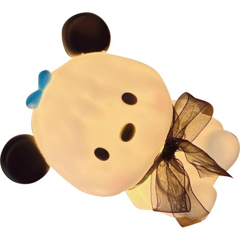 Lampe de chevet LED moderne et élégante en forme d'animal de dessin animé, idéale pour la chambre et le salon. Bracelet noir. Forme de chien. (1/5)