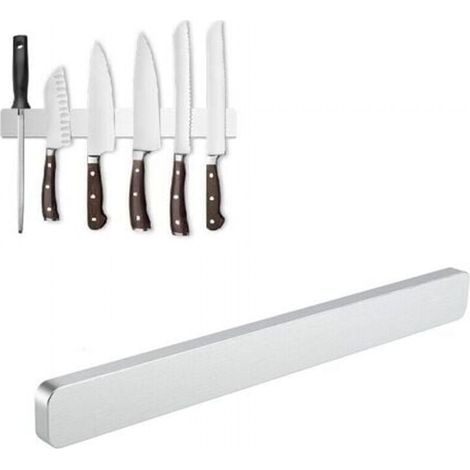 Accessoire de rangement mural pour couteaux, support à ventouse mural sans perçage de 40 cm, idéal pour ranger couteaux et couverts (1/5)