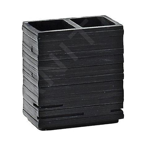 QUADROTTO Porte-brosse à dents sur pied, noir