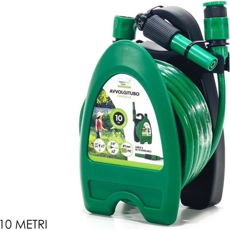 Mini Avvolgitubo Da 10 Metri Irrigatore Giardino Tubo Acqua Compatto Avvolgitore (1/3)