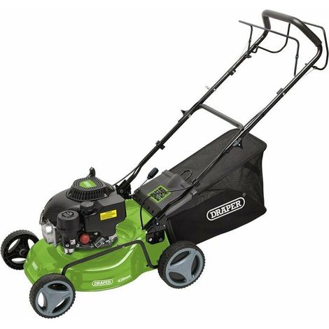 Draper 08671 Steel Deck Petrol Lawn Mower, 410mm, 132cc/3.3HP (1/5)