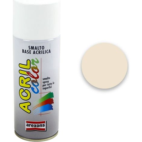 Smalto Spray Acricolor Vernice Acrilica per Metallo Legno Muro Interno Esterno - Colore: Bianco Perla (1/3)