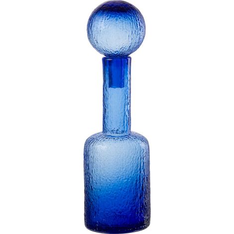 Bouteille Déco en Verre "Spiaggia" 43cm Bleu