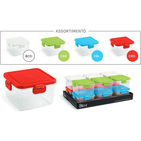 1 Pezzo Frigobox Contenitore Quadrato My Home 100 cl 13 x 13 x 10,9 cm 4 Colori (1/2)