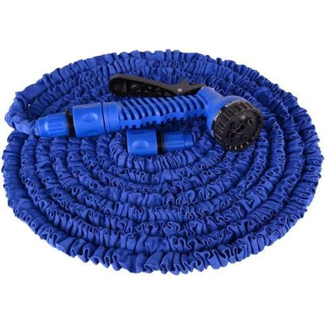 Tuyau d'arrosage extensible de 20 m200ft 60 m après l'arrosage - Tuyau d'arrosage extensible avec buse de pulvérisation à 7 fonctions - Tuyau d'arrosage extensible - Connecteurs 1,9 cm - 1,27 c (1/4)