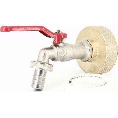 Raccord cuve eau S60X6 Laiton - Robinet ECO laiton 15 mm (1/4)