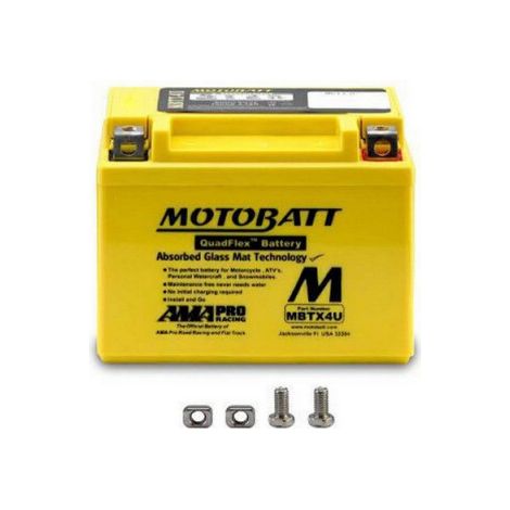 Batterie Motobatt QuadFlex AGM MBTX4U 12V 4.7h 70A YB4L-B YTX4L-BS YTZ5S (1/4)