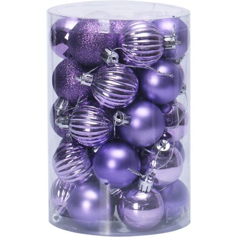 Boule De Noel - 34 Pièces - Diamètre 4 Cm - Résistantes Aux Chocs - Pour Arbre De Noël Mariage Fête Anniversaire - Décoration Intérieure (1/5)