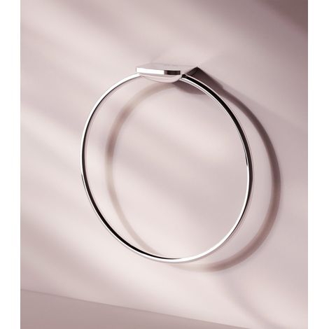 AM.PM Handtuchring mit Bohren Rund Wandmontage Handtuch Ring drehbarer Halter Edelstahl Tuchch Stange Ring Küchen- und Badaccessoires , Chrom (1/5)