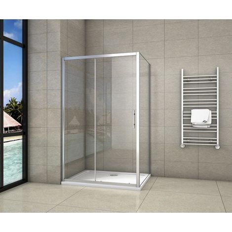 120x80x190cm AICA Sliding Shower Enclosure 190cm (1/5)
