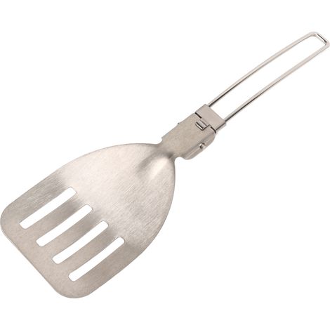Spatule de camping pliable en acier inoxydable, légère et compacte pour barbecue et pique-nique (1/5)