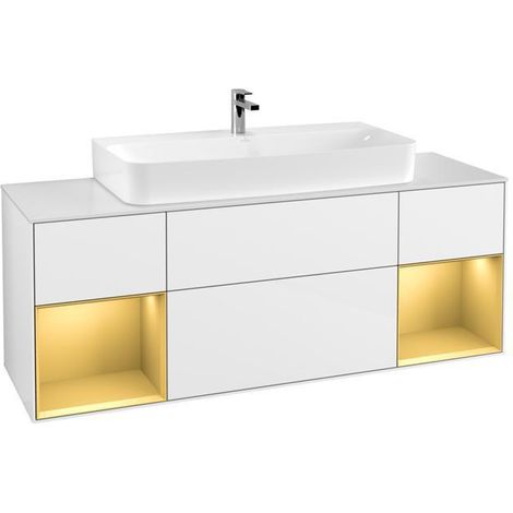 VB Waschbeckenunterschrank Finion F21 1600x603x501mm m Bel FK/RE/AP: GF/HF/1