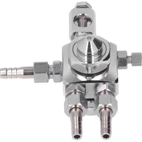 Pistolet pulvérisateur automatique compact ST-6 en acier inoxydable et zamak, buse 2mm, pour ligne production peinture et pulvérisation jardin, argenté (1/5)