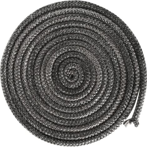 Joint d'étanchéité de cheminée - 4 m - Pour cheminée - Joint de porte - Accessoires pour cheminée - Fumoir - Fil en fibre de verre - Diamètre : 10 mm (1/5)