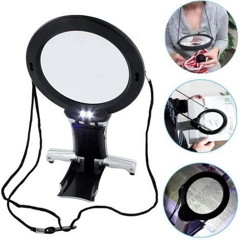 Loupe of Reading Hand Freely Lamp Loupe LED for Broderie Couture (1/4)