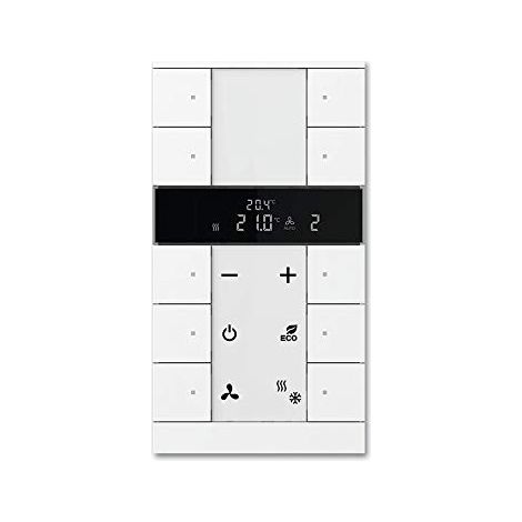 Thermostat Busch Jaeger noir plastique durable compact