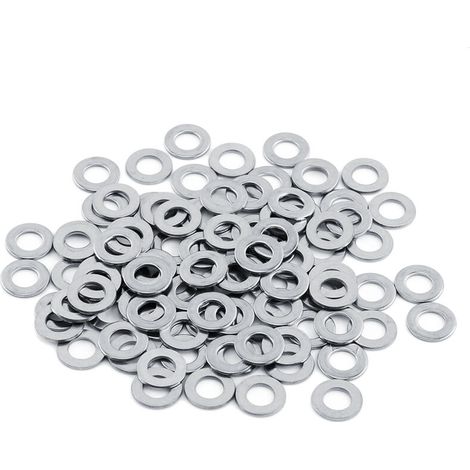 Kit de réparation de vis avec 100 rondelles plates métriques en acier inoxydable 304 (M3/M4/M5/M6/M8/M10 (M8)) (1/3)