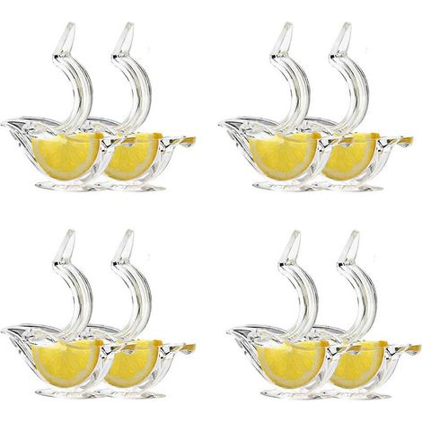 Presse-citron manuel, presse-citron manuel en acrylique, presse-fruits transparent portable, en forme d'oiseau, presse-agrumes manuel (lot de 8) (1/5)
